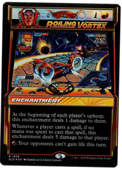 Roiling Vortex 1958 Rainbow Foil Borderless Secret Lair MTG Near Mint - Image 1