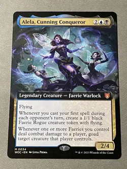 Alela, Cunning Conqueror (Extended Art) Commander: Wilds of Eldraine Regular NM - Image 1