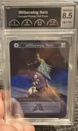 Sorcery Witherwing Hero Foil PCG Grade 8.5 Alpha Investments promo - Image 1