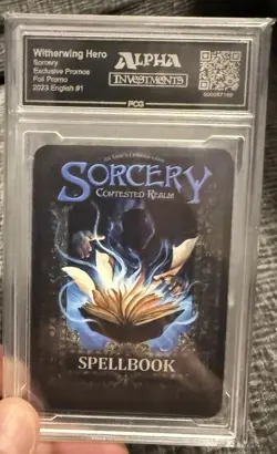 Sorcery Witherwing Hero Foil PCG Grade 8.5 Alpha Investments promo - Image 2