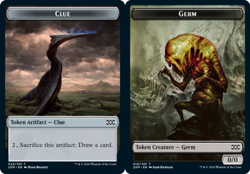 MTG - Clue Token // Germ Token - Foil - Double Masters - NM, English Magic FLAT - Image 1