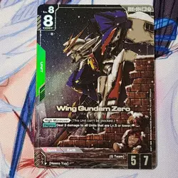 Gundam Card Game Newtype Rising Wing Gundam Zero GD01-024 LR+ Holo Foil - Image 1