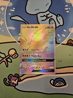 Pokemon TCG: Ho-Oh GX Rainbow Rare (SM80) Black Star Promo NM - Image 1