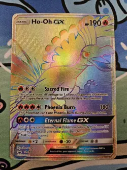 Pokemon TCG: Ho-Oh GX Rainbow Rare (SM80) Black Star Promo NM - Image 2