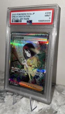 2023 Pokemon SV2a #206 Erika’s Invitation SAR - PSA 9 MINT Japanese - Image 3