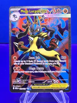 Pokemon TCG Mega Lucario EX 160/132 Ultra Rare Holo NM Mega Evolutions Full Art - Image 1