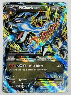 Pokemon Mega M Charizard EX 69/106 Holo Foil Ultra Rare 2014 XY Flashfire MP-LP - Image 1