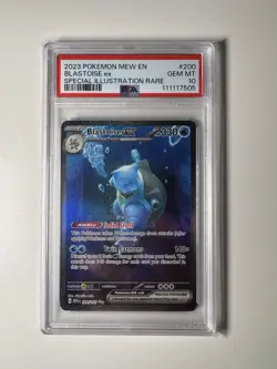 Pokemon TCG Scarlet & Violet 151 Blastoise EX Special Illustration Rare PSA 10 - Image 1