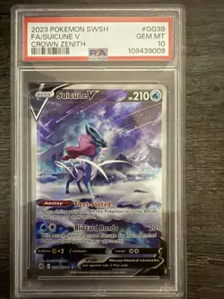 Pokemon Suicune v GG38/GG70 Crown Zenith: Galarian Gallery Holo PSA 10 - Image 1