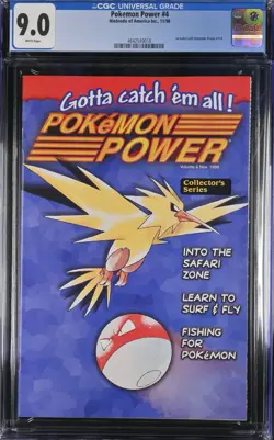 NINTENDO POKEMON POWER #4 - CGC 9.0 - VF/NM - ZAPDOS - Image 1