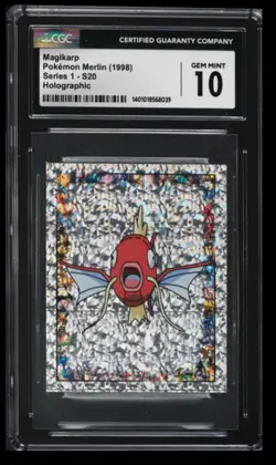 1998 Pokemon Merlin Sticker Magikarp CGC 10 Japan #S20 Holographic - Image 1