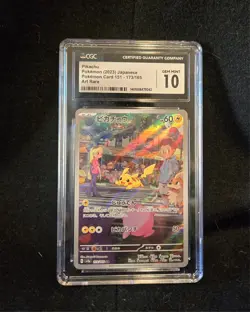 Graded CGC 10 Pokemon PIKACHU 2023 JPN 151 - 173/165 ART RARE - Image 1