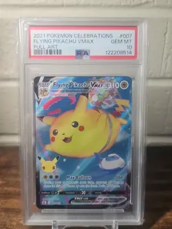 Pokemon TCG Flying Pikachu VMAX 007/025 Celebrations Ultra Rare Full Art PSA 10 - Image 1