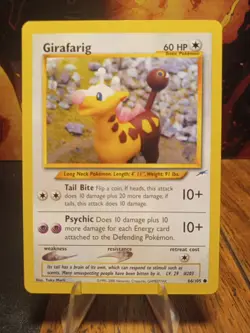 2000 Pokemon Neo Destiny Girafarig #66 Extremely LP - Image 1
