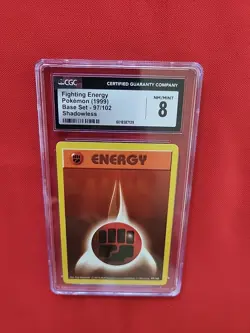 Pokemon: Fighting Energy #97/102 SHADOWLESS Base Set 1999 WOTC - CGC 8 - A49 - Image 4