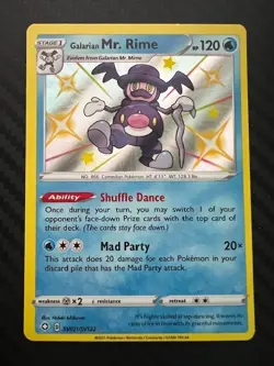 Pokemon TCG Shining Fates Galarian Mr. Rime Shiny Holo Rare SV021/SV122 VLP - Image 1