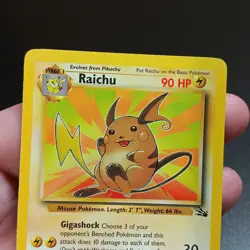 2000 Raichu Pokemon Card 29/62 Common Moderately Played TCG Wizards Of The Coast - Image 5