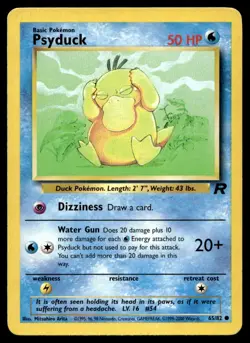 Psyduck 65/82 Pokemon Card Team Rocket Common 50 HP Lightly Played T13 - Image 1