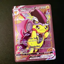 CUSTOM Pokemon Card V Cos VCOS Max Holo Miraidon Pikachu Cosplay Costume Cosmax - Image 1