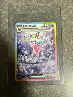 Espeon ex 155/131 Sv: Prismatic Evolutions Holo Pokemon Card Full Art Psychic - Image 1