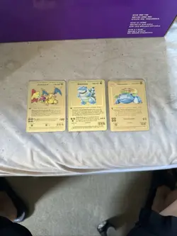 Charizard Blastoise Venusaur base set Gold Metal Cards 1st Edition Shadowless - Image 1