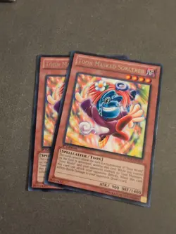 Yu-Gi-Oh TCG 2X Toon Masked Sorcerer LCYW-EN110 1st Edition Regular Rare Card NM - Image 1