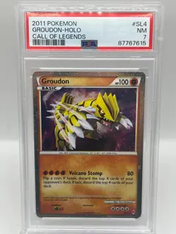 Groudon SL4 Call of Legends Holo Shiny Secret Vintage Pokemon TCG Card PSA 7 NM - Image 1