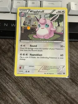 POKEMON WIGGLYTUFF #79/99 RARE COSMOS HOLOFOIL NEXT DESTINIES CARD - Image 1