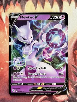 Mewtwo V 030/078 Pokemon Go Ultra Rare Pokemon Card NM 🔮 - Image 1