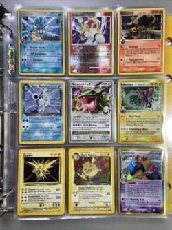 Vintage Pokemon Card Binder Collection Lot Of 90 Cards Holo’s & More !￼￼￼ - Image 1