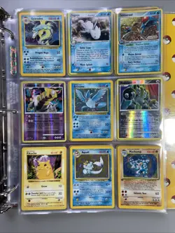 Vintage Pokemon Card Binder Collection Lot Of 90 Cards Holo’s & More !￼￼￼ - Image 3