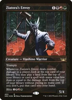 Ziatora's Envoy - Gilded Foil Showcase Streets of New Capenna LP MTG - Image 1