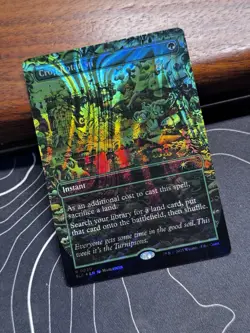 MTG Secret Lair Encyclopedia Crop Rotation HALO FOIL MINT - Image 1