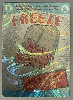 MtG BRAIN FREEZE Secret Lair Encyclopedia Magic The Gathering HALO FOIL - Image 1