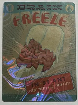MtG BRAIN FREEZE Secret Lair Encyclopedia Magic The Gathering HALO FOIL - Image 2
