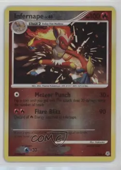 Infernape Reverse Foil Pokemon Diamond & Pearl Base Set #5 2007 - Image 1