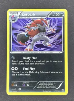 Zoroark 71/114 Pokemon TCG Black & White Holo - Image 1