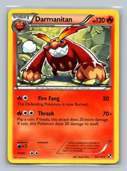 Pokemon TCG Darmanitan 25/114 Black and White Normal LP - Image 1