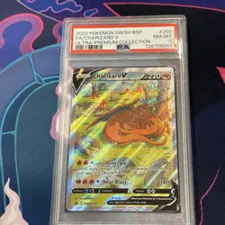 2022 POKEMON SWSH ULTRA-PREMIUM COLLECTION #260 FULL ART/CHARIZARD V PSA 8 - Image 1