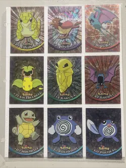 1999 Pokemon topps trading cards holo tv animation series black label 10 randoms - Image 1