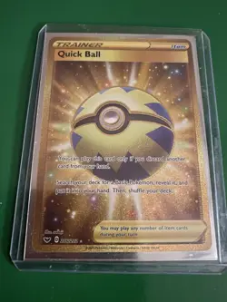 Pokemon TCG Quick Ball 216/202 Sword & Shield Base Set Holo Secret Rare - Image 1
