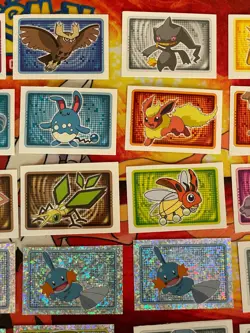 Pokemon Merlin Topps Ultimate Stickers 2005 Lot of 55 - Singles (CUT) 5 Holos - Image 4