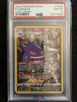 2022 Pokemon SWSH #TG06 FA/Gengar Lost Orgin psa 8 - Image 1