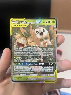 Rowlet & Alolan Exeggutor Tag Team GX - 1/236 - Ultra Rare DMG, English Pokemon - Image 1