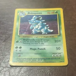 Nidoqueen 7/64 Error Holo Jungle 1999 Pokemon TCG No Set Symbol WOTC - Image 2