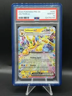 PSA 10 Gem Mint 2025 Pokemon PRE EN Jolteon ex #030/131 Double Rare - Image 1