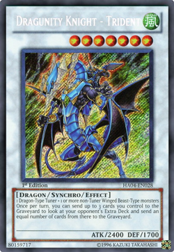 Dragunity Knight-Trident - HA04-EN028 - Secret Rare 1st Ed NM - Yugioh - Image 1