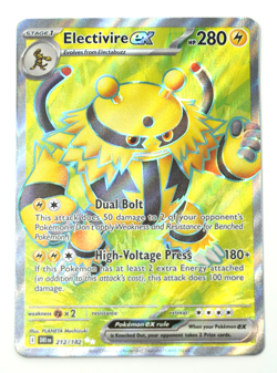 Pokemon Destined Rivals Ultra Rare Full Art Holo Electivire EX 212/182 Card NM - Image 1