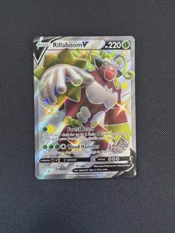 Pokemon TCG Rillaboom v Shining Fates Holo Card SV105/SV122 - Image 1