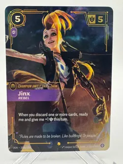 Riftbound Jinx Rebel card 202a/298 Alternate Art League of Legends - Image 1